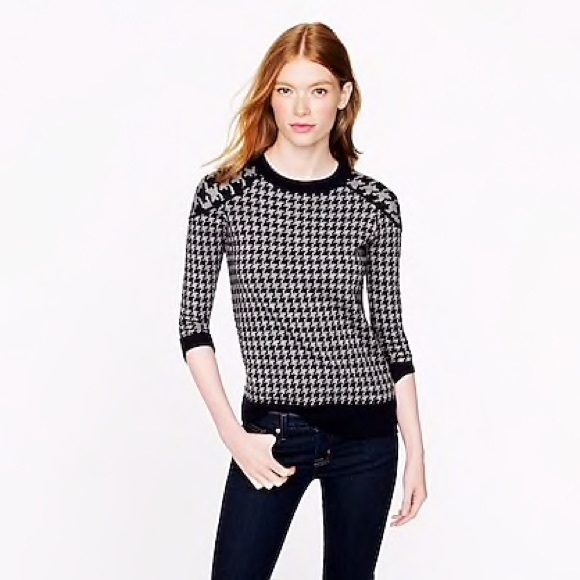 J. Crew Sweaters - Jcrew Merino Tippi Houndstooth